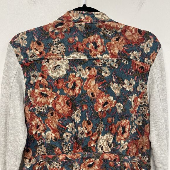 Anthropologie Saturday/Sunday Delwyn Floral Zip Jacket Top Women’s Size M Boho - Picture 4 of 12
